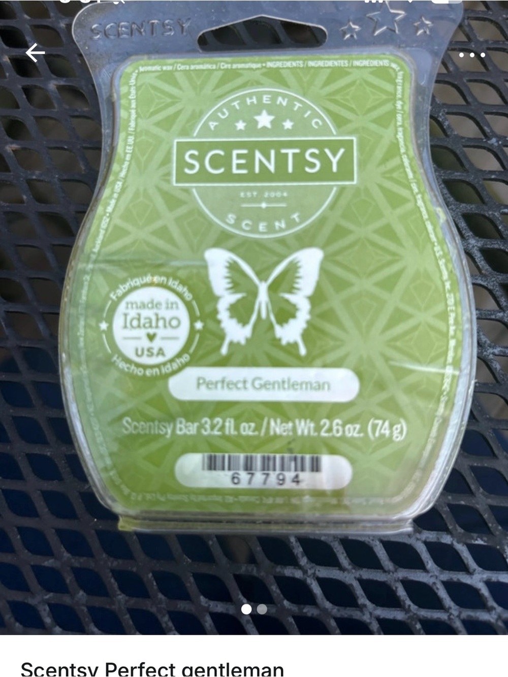 Scentsy Perfect Gentleman Wax Bar - Green
